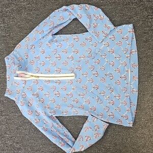 Lilly Pulitzer Skipper Popover Anchors Away Quarter Zip Medium